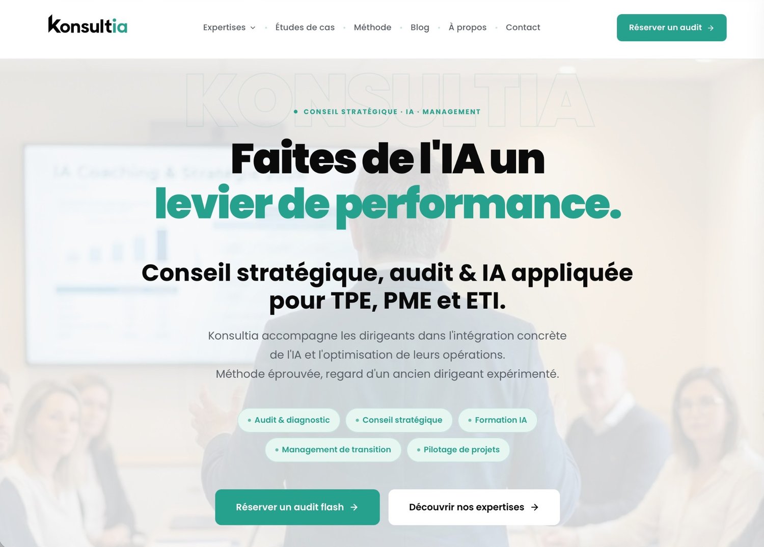Aperçu du site Konsultia réalisé par ACMA Productions